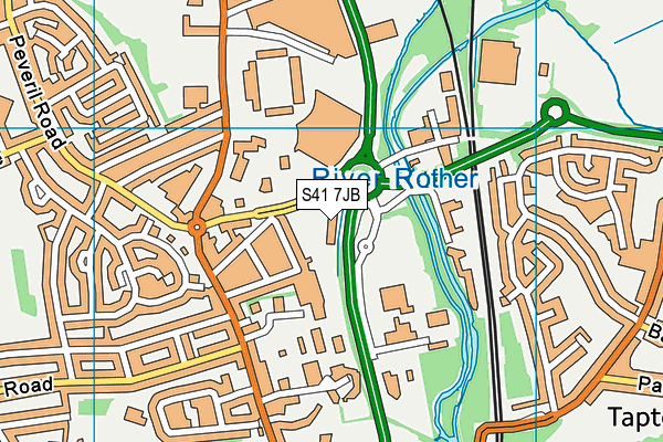 S41 7JB map - OS VectorMap District (Ordnance Survey)