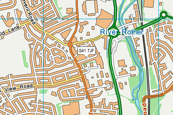 S41 7JF map - OS VectorMap District (Ordnance Survey)