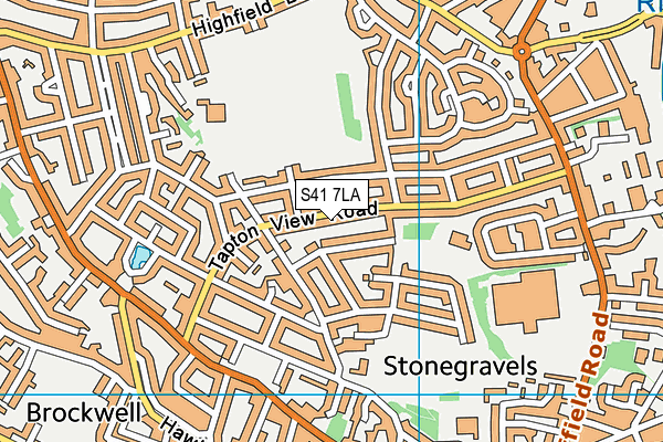 S41 7LA map - OS VectorMap District (Ordnance Survey)