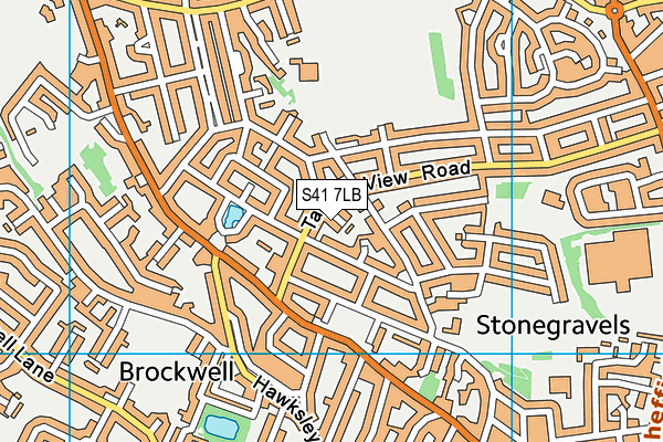 S41 7LB map - OS VectorMap District (Ordnance Survey)