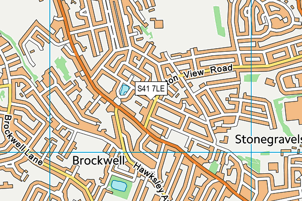 S41 7LE map - OS VectorMap District (Ordnance Survey)