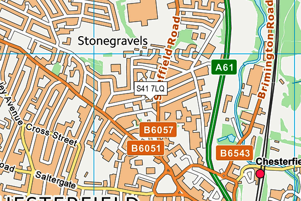 S41 7LQ map - OS VectorMap District (Ordnance Survey)