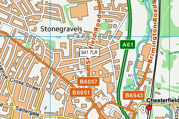 S41 7LR map - OS VectorMap District (Ordnance Survey)