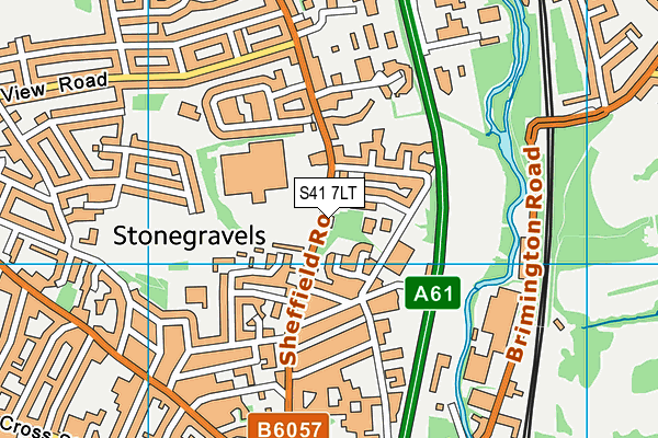 S41 7LT map - OS VectorMap District (Ordnance Survey)