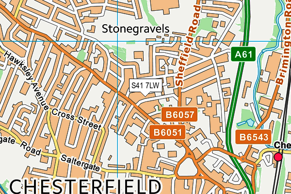 S41 7LW map - OS VectorMap District (Ordnance Survey)