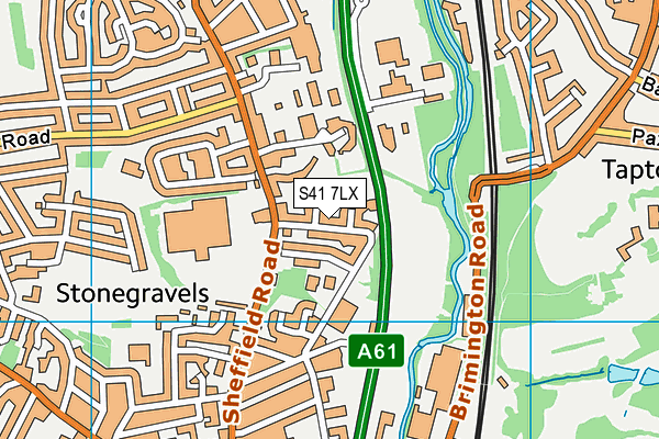 S41 7LX map - OS VectorMap District (Ordnance Survey)