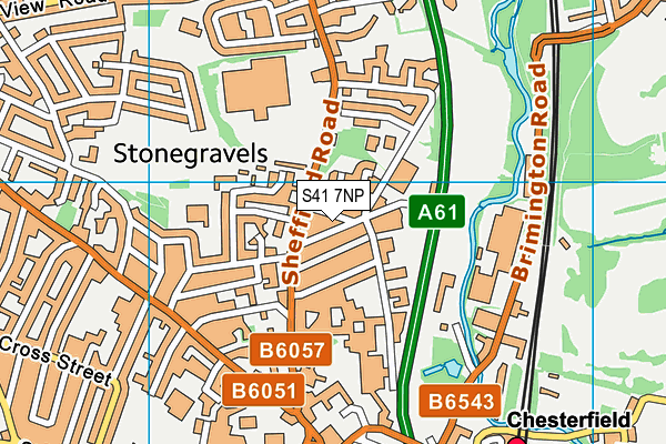 S41 7NP map - OS VectorMap District (Ordnance Survey)