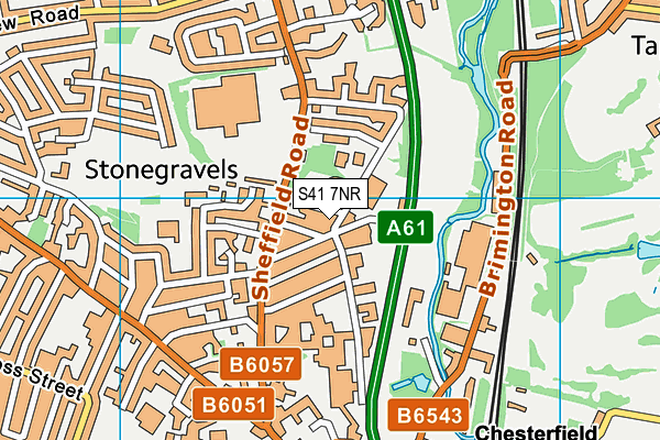 S41 7NR map - OS VectorMap District (Ordnance Survey)