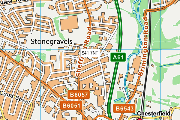 S41 7NT map - OS VectorMap District (Ordnance Survey)
