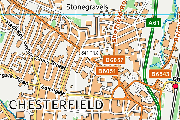 S41 7NX map - OS VectorMap District (Ordnance Survey)