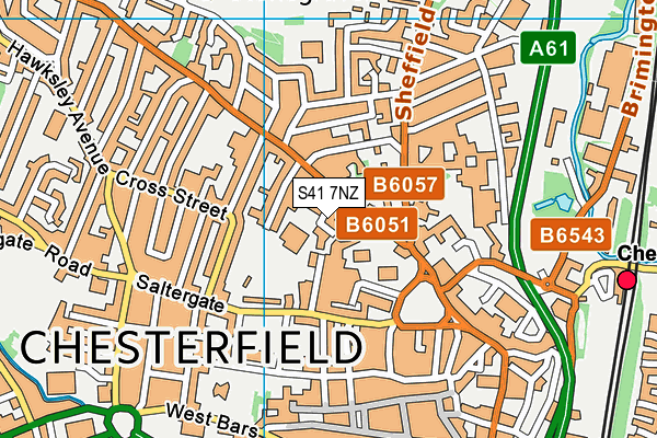 S41 7NZ map - OS VectorMap District (Ordnance Survey)