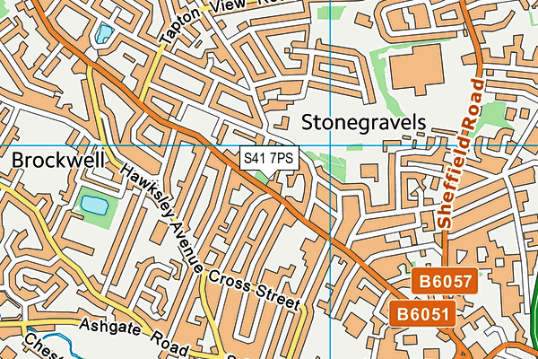 S41 7PS map - OS VectorMap District (Ordnance Survey)