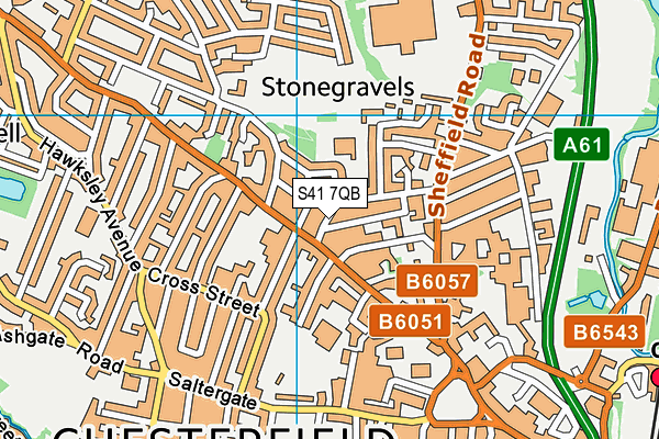 S41 7QB map - OS VectorMap District (Ordnance Survey)