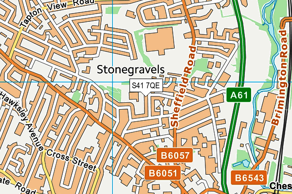 S41 7QE map - OS VectorMap District (Ordnance Survey)