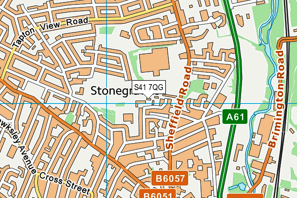 S41 7QG map - OS VectorMap District (Ordnance Survey)