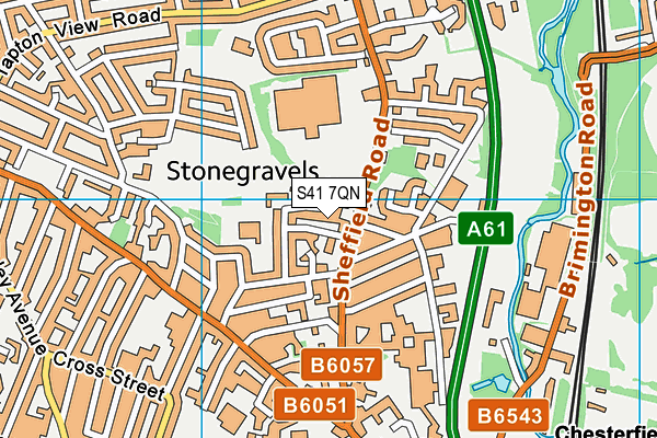 S41 7QN map - OS VectorMap District (Ordnance Survey)