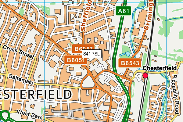 S41 7SL map - OS VectorMap District (Ordnance Survey)