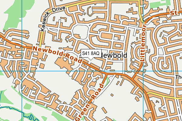 S41 8AQ map - OS VectorMap District (Ordnance Survey)