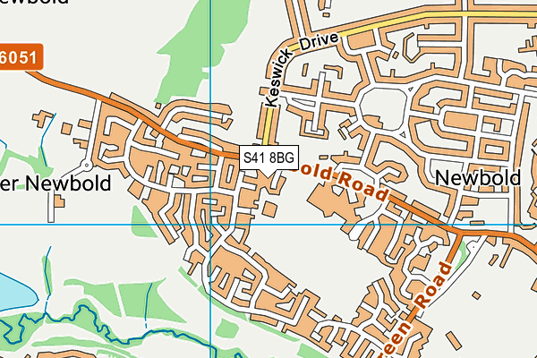 S41 8BG map - OS VectorMap District (Ordnance Survey)