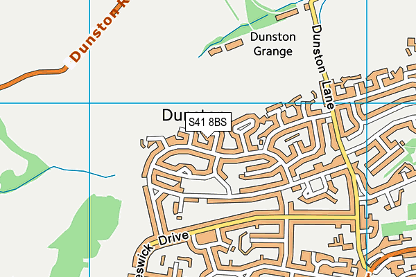 S41 8BS map - OS VectorMap District (Ordnance Survey)