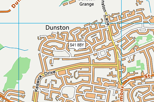 S41 8BY map - OS VectorMap District (Ordnance Survey)