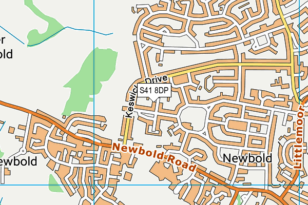 S41 8DP map - OS VectorMap District (Ordnance Survey)