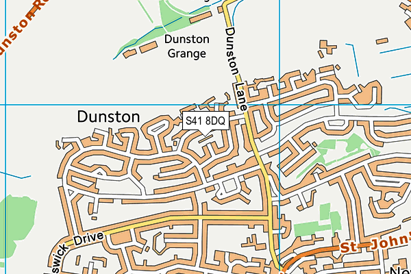 S41 8DQ map - OS VectorMap District (Ordnance Survey)