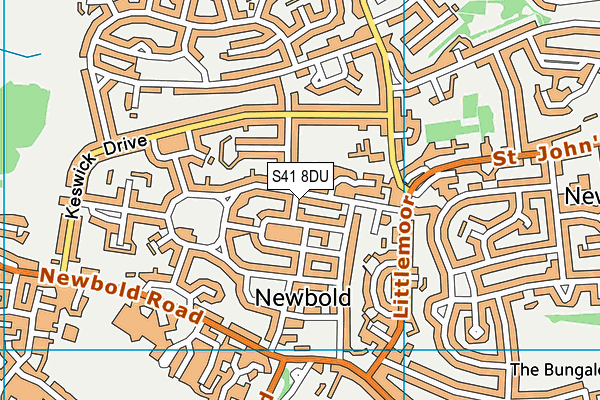 S41 8DU map - OS VectorMap District (Ordnance Survey)