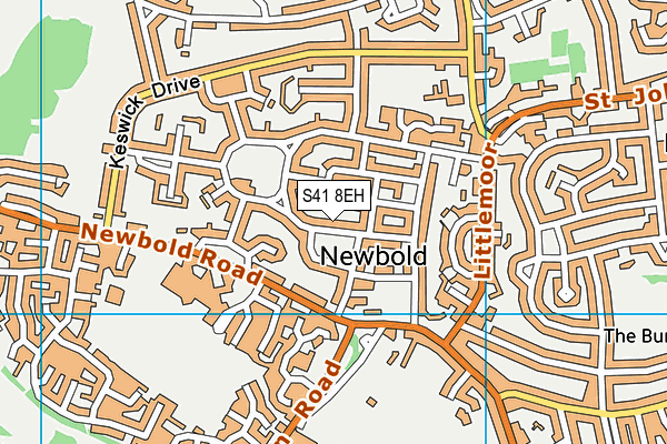 S41 8EH map - OS VectorMap District (Ordnance Survey)