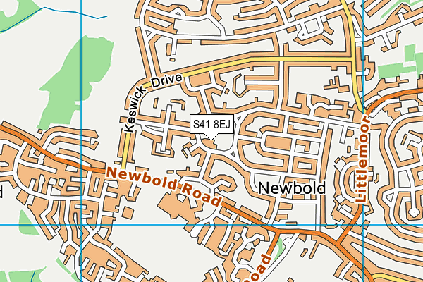 S41 8EJ map - OS VectorMap District (Ordnance Survey)