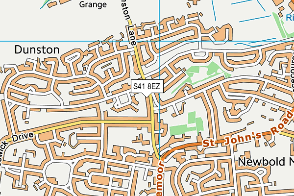 S41 8EZ map - OS VectorMap District (Ordnance Survey)