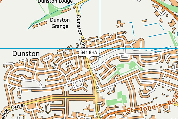 S41 8HA map - OS VectorMap District (Ordnance Survey)