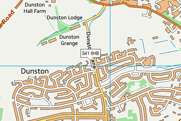 S41 8HB map - OS VectorMap District (Ordnance Survey)