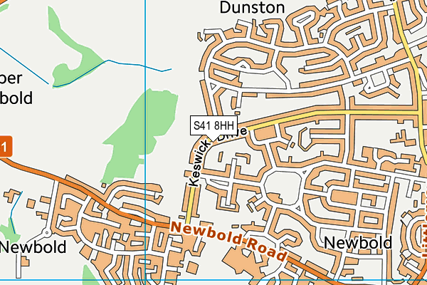 S41 8HH map - OS VectorMap District (Ordnance Survey)