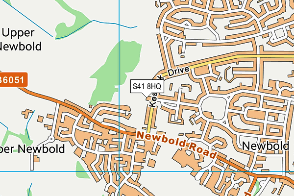 S41 8HQ map - OS VectorMap District (Ordnance Survey)