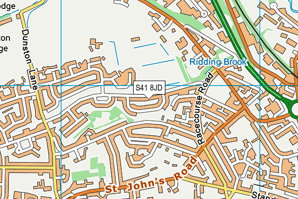 S41 8JD map - OS VectorMap District (Ordnance Survey)