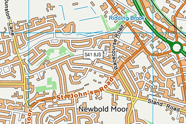 S41 8JS map - OS VectorMap District (Ordnance Survey)