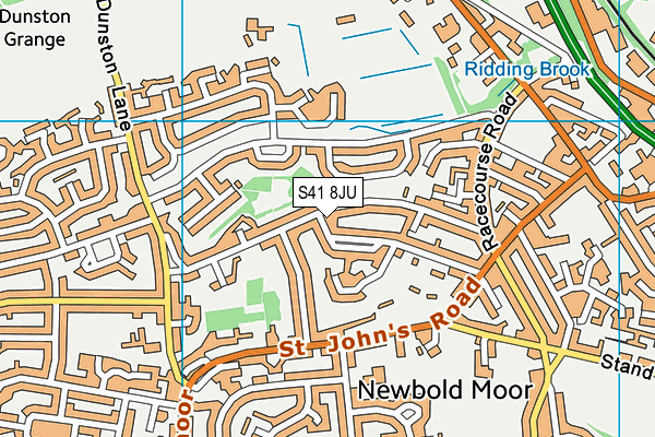 S41 8JU map - OS VectorMap District (Ordnance Survey)