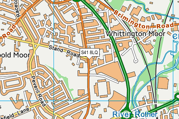S41 8LQ map - OS VectorMap District (Ordnance Survey)