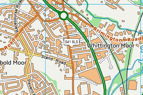 S41 8LS map - OS VectorMap District (Ordnance Survey)