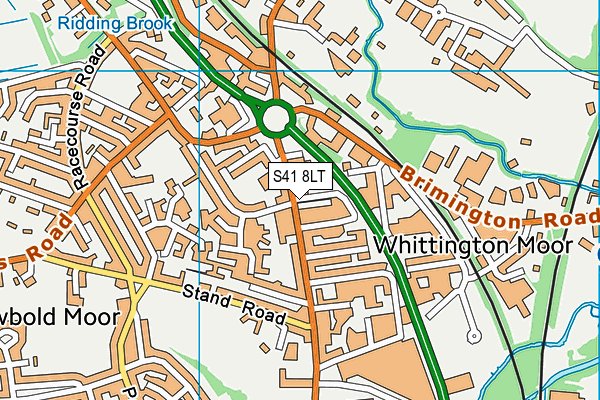S41 8LT map - OS VectorMap District (Ordnance Survey)
