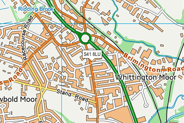 S41 8LU map - OS VectorMap District (Ordnance Survey)