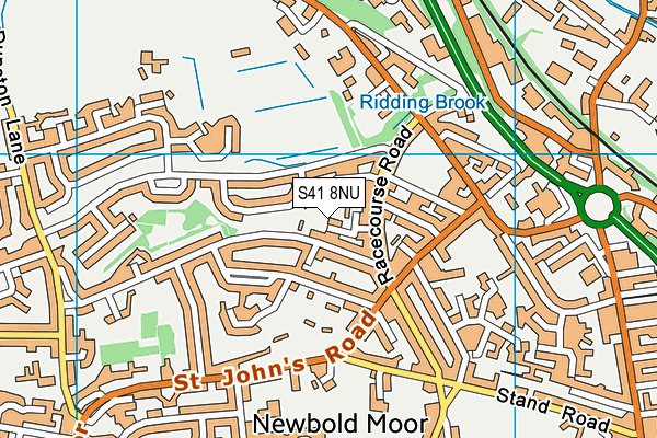 S41 8NU map - OS VectorMap District (Ordnance Survey)