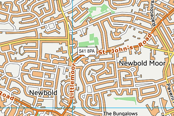 S41 8PA map - OS VectorMap District (Ordnance Survey)