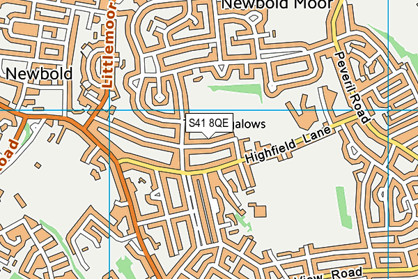 S41 8QE map - OS VectorMap District (Ordnance Survey)