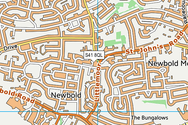 S41 8QL map - OS VectorMap District (Ordnance Survey)