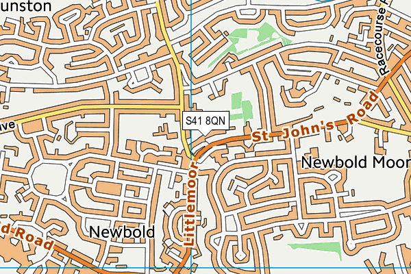 S41 8QN map - OS VectorMap District (Ordnance Survey)