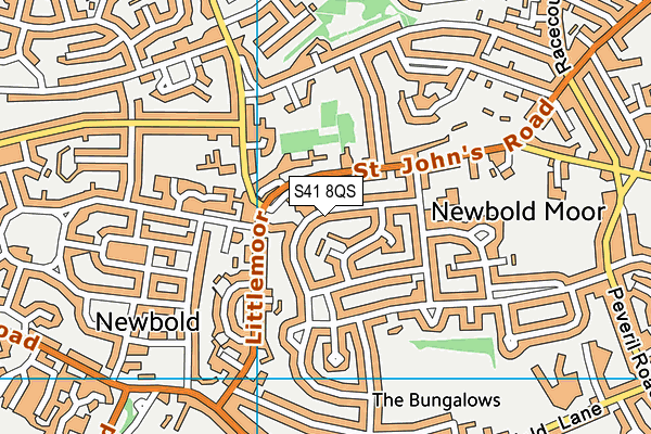 S41 8QS map - OS VectorMap District (Ordnance Survey)