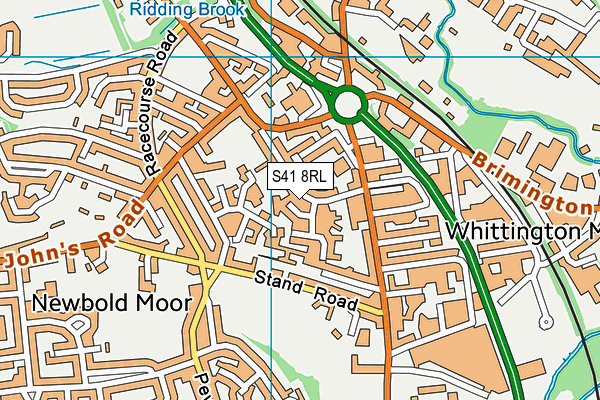 S41 8RL map - OS VectorMap District (Ordnance Survey)