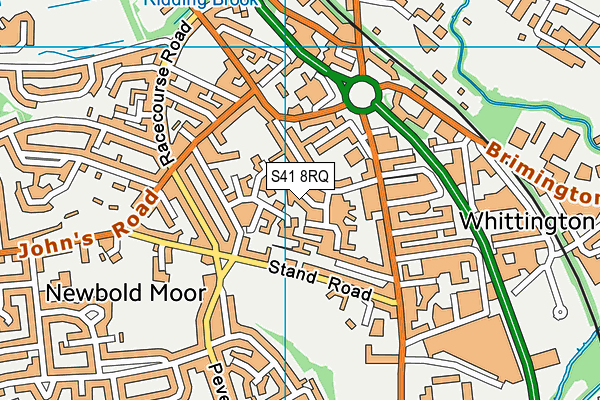 S41 8RQ map - OS VectorMap District (Ordnance Survey)